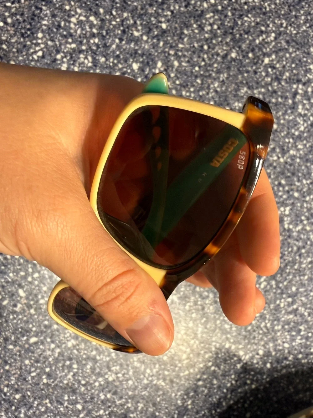 Costa Tortoise and Yellow Frame Sunglasses with Brown Lenses